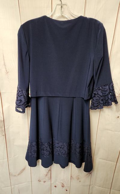 Jessica Howard Women's Size 8 Petite Navy Dress Set