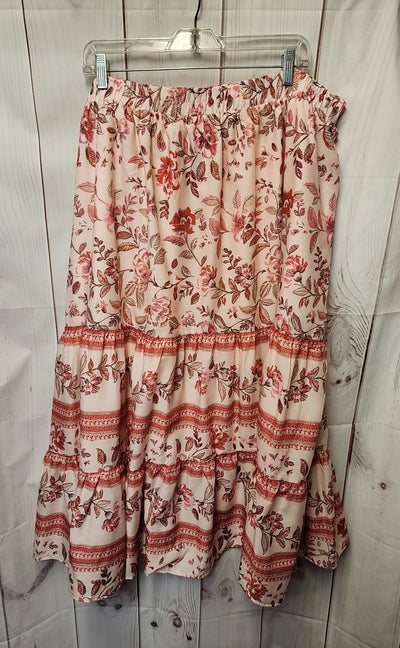 NWT Baltic Born Women's Size 3X Pink Floral Skirt