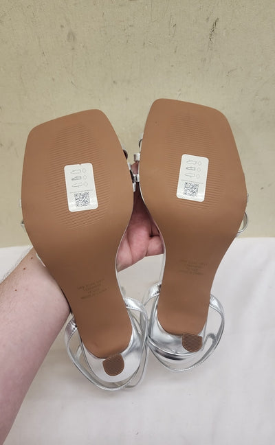 Asos Women's Size 11 Silver Sandals Shoes