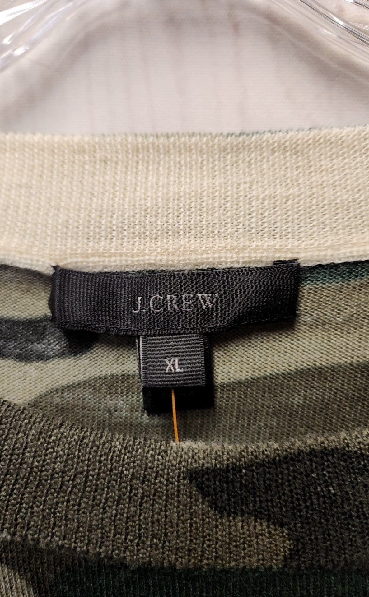 J Crew Women's Size XL Green Camo Sweater