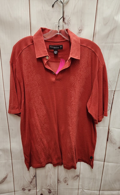 Tommy Bahama Men's Size L Red Shirt 18 Golf Polo