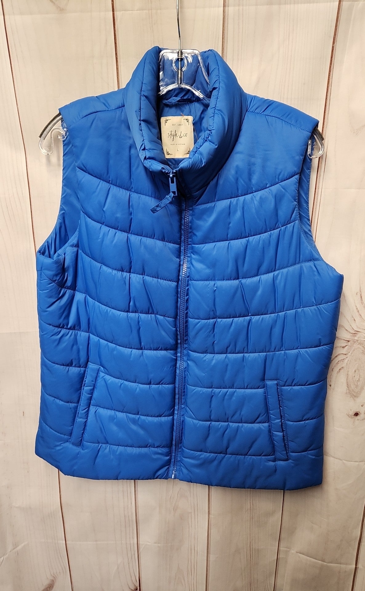 Style & Co Women's Size L Blue Vest