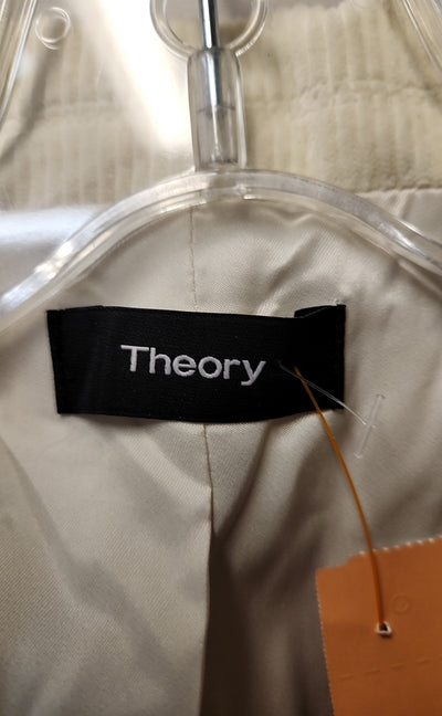 NWT Theory Women's Size 2 White Corduroy Blazer
