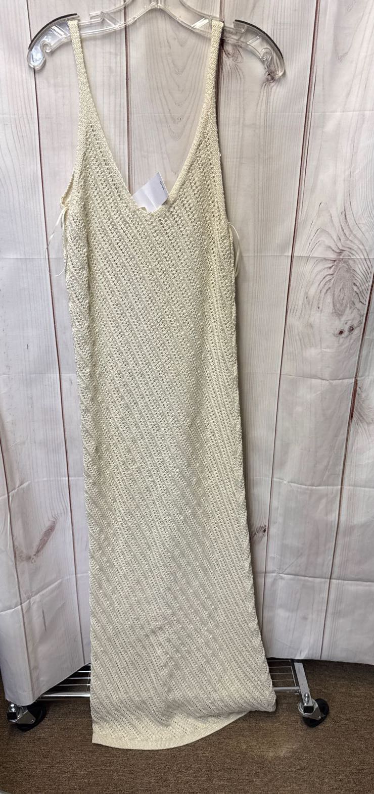 NWT Mng Women's Size 10 White Knit Dress