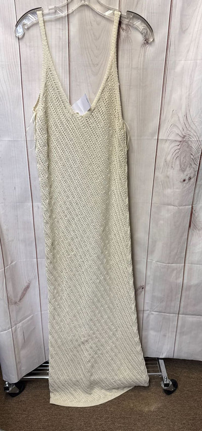 NWT Mng Women's Size 10 White Knit Dress