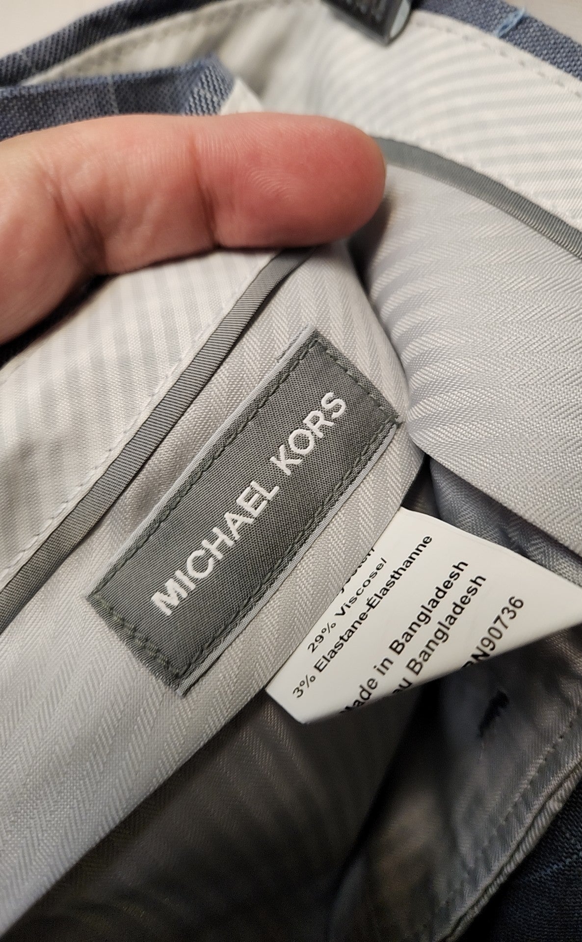 Michael Kors Men's Size 42x32 Blue Pants