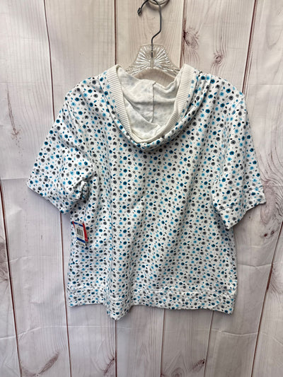 NWT Style & Co Women's Size XL White & Blue Floral Jacket