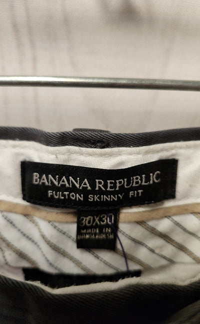 Banana Republic Men's Size 30x30 Gray Pants Fulton Skinny Leg