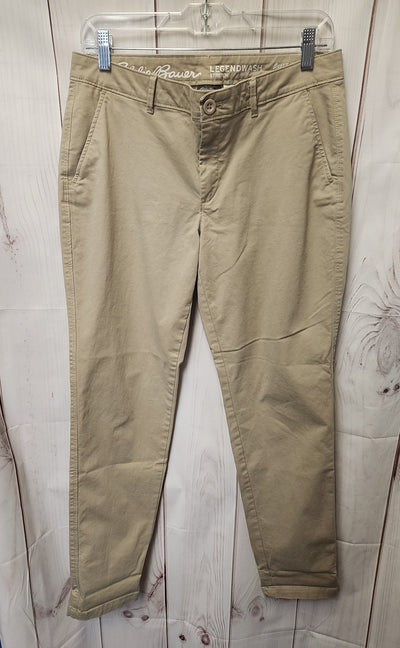 Eddie Bauer Women's Size 6 Beige Pants Boyfriend Midrise Slim