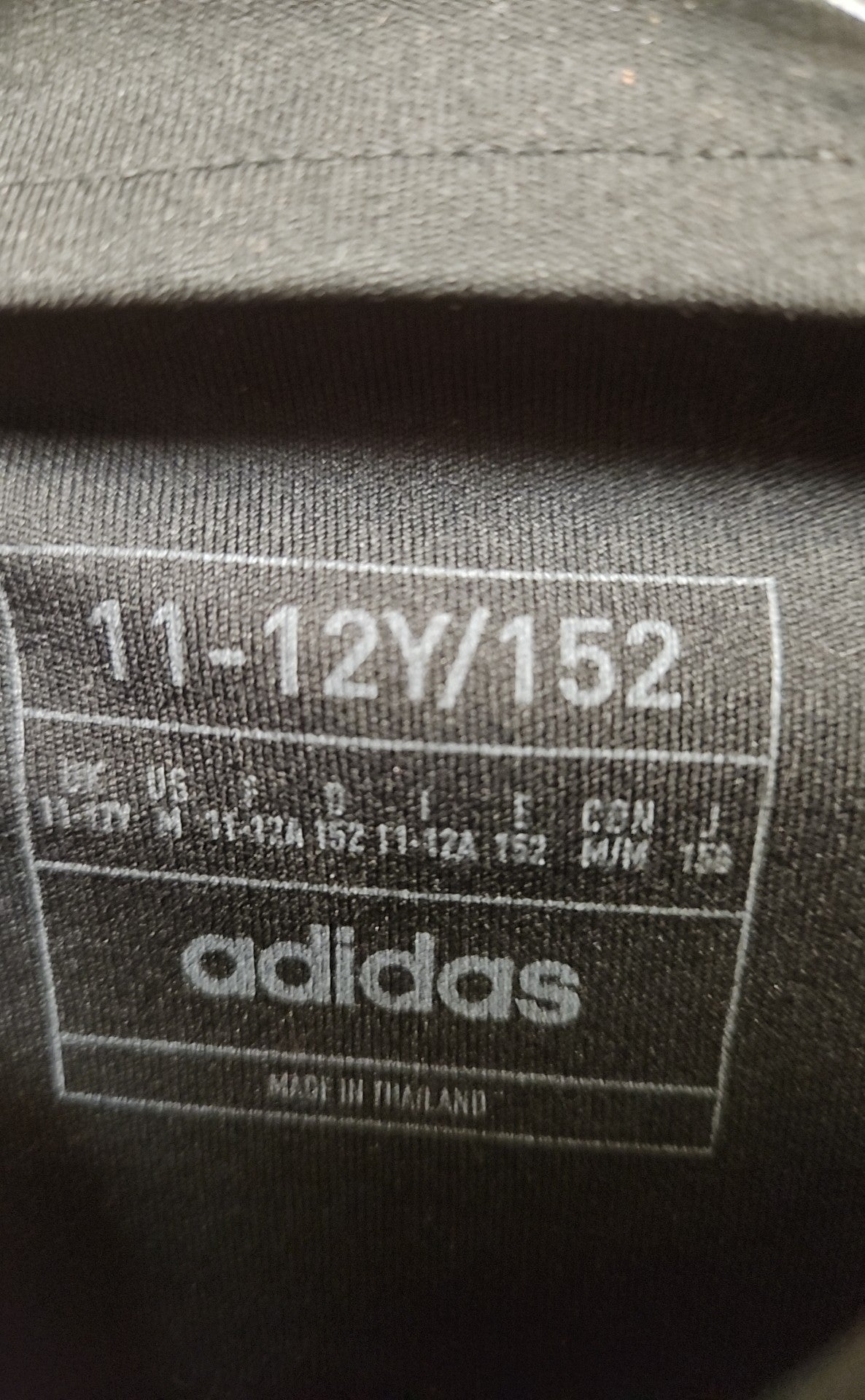 Adidas Girl's Size 11/12 Black Shirt
