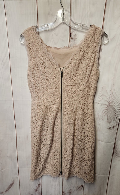 Adrianna Papell Women's Size 6 Peach Lace Floral Dress