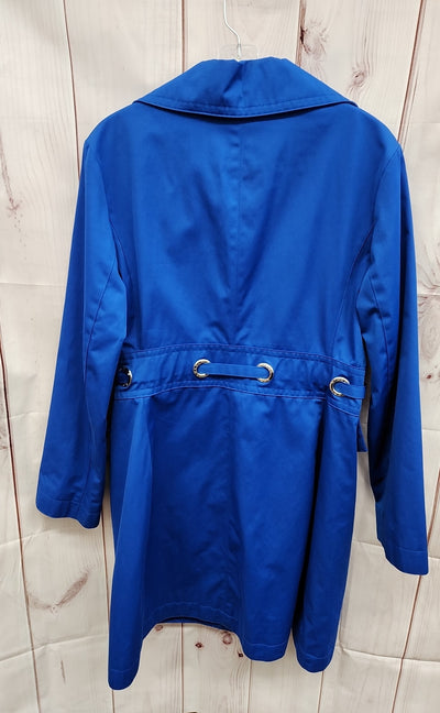 Michael Kors Women's Size L Blue Raincoat
