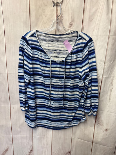 Talbots Women's Size L Blue 3/4 Sleeve Top
