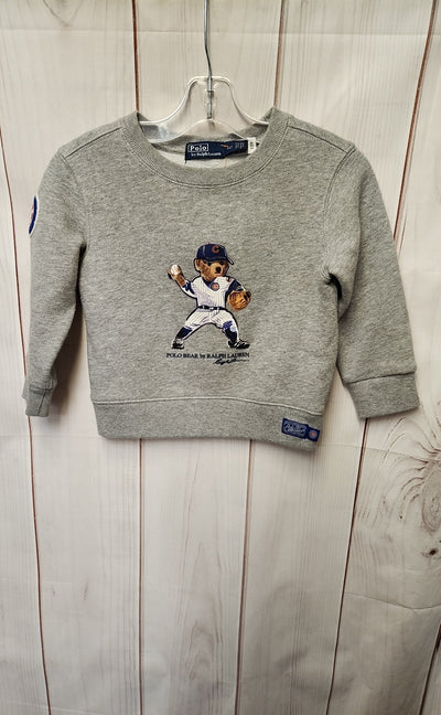 Polo Bear by Ralph Lauren Cubs Bear Boy's Size 2 Gray Pullover Sweatshirt