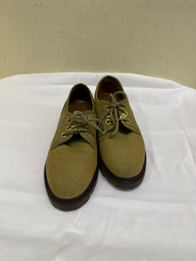 Nine West Women's Size 6-1/2 Green Leather Flats