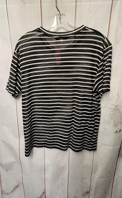 Clara Women's Size M Black & White Short Sleeve Top