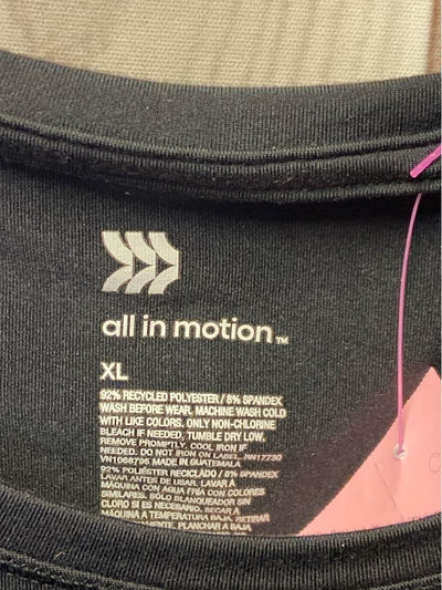 All in Motion Women's Size XL Black Short Sleeve Top