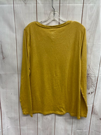 A New Day Women's Size XXL Yellow Long Sleeve Top