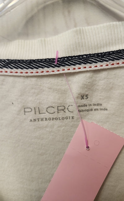 Pilcro Women's Size XS White Short Sleeve Top