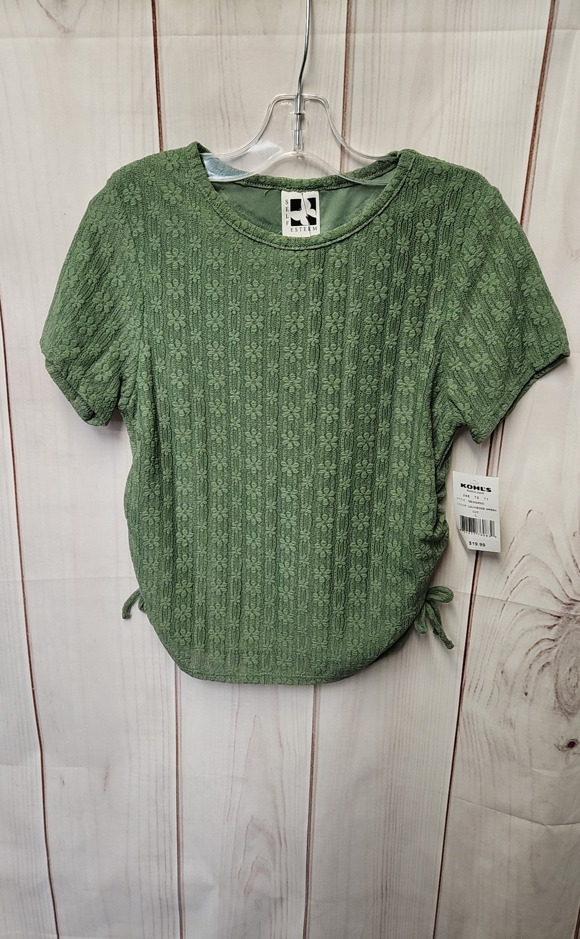 NWT Self Esteem Girl's Size 14 Green Shirt