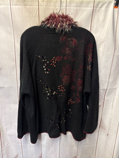 Chico's Women's Size 3 = XL Black Cardigan