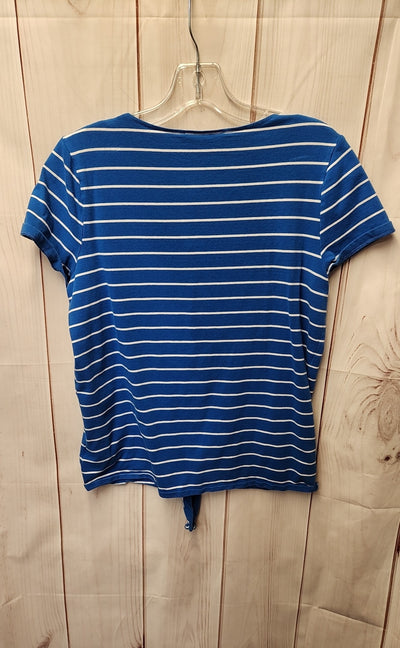 Jones New York Women's Size M Blue Short Sleeve Top