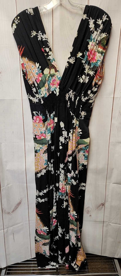 Ruby Rocks Women's Size L Black Floral Dress