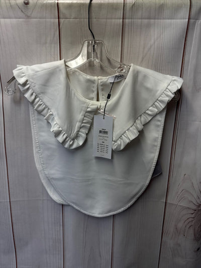 NWT Only Neon & Nylon Women's Size S/M White Onlmaya Collar