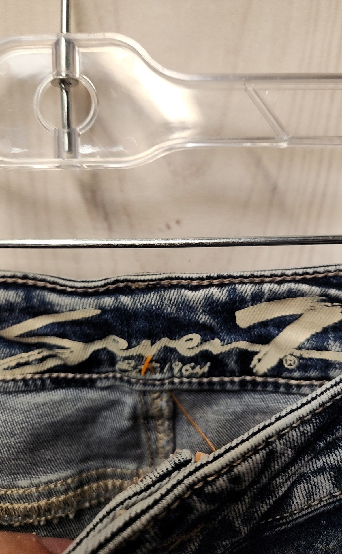 Seven7 Women's Size 33 (15-16) Blue Jeans Slim Straight