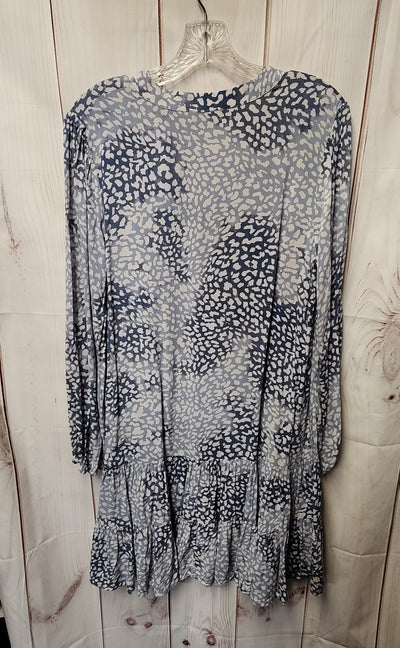Lovestitch Women's Size M Blue & White Dress