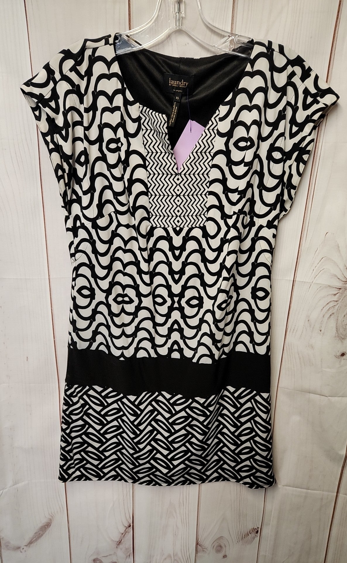 Laundry by Shelli Segal Women's Size XS White & Black Dress
