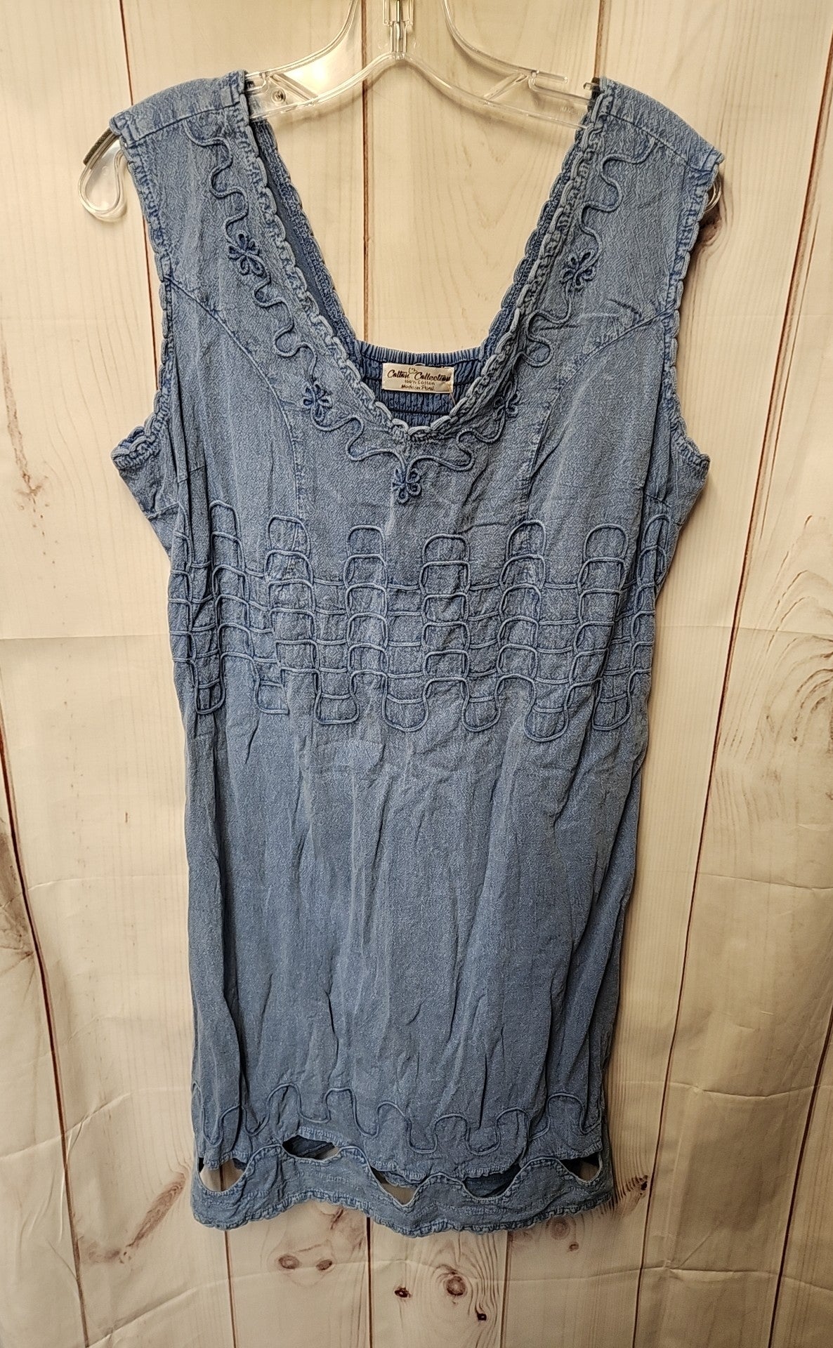 Cotton Collections Women's Size XXL Blue Dress