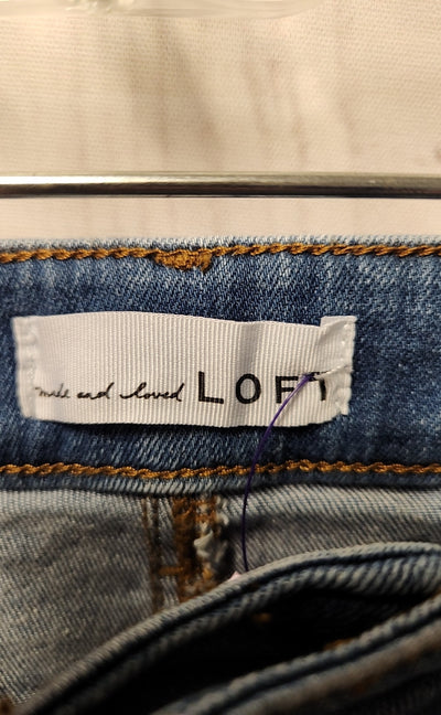 Loft Women's Size 30 (9-10) Blue Jeans The Kick Crop