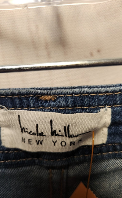 Nicole Miller Women's Size 31 (11-12) Blue Jeans Soho High Rise Wide Leg Crop