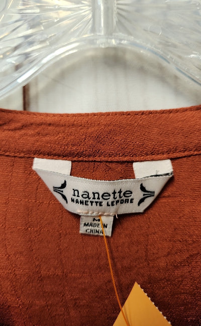 Nanette Lepore Women's Size M Red Short Sleeve Top