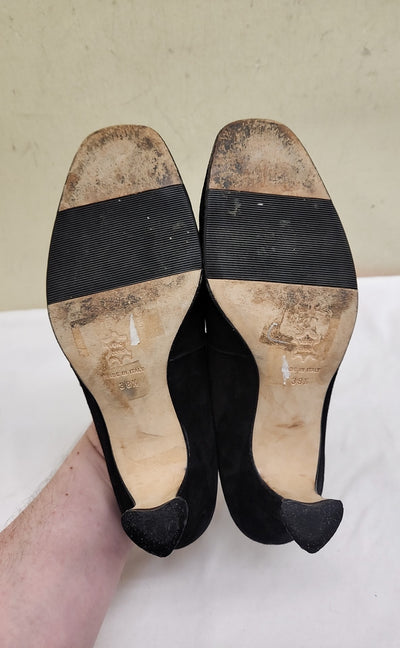 Anyi Lu Women's Size 38-1/2 = 8 Black Pumps Shoes