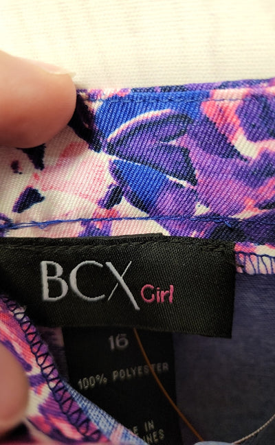 BCX Girl's Size 16 Blue & Pink Skirt