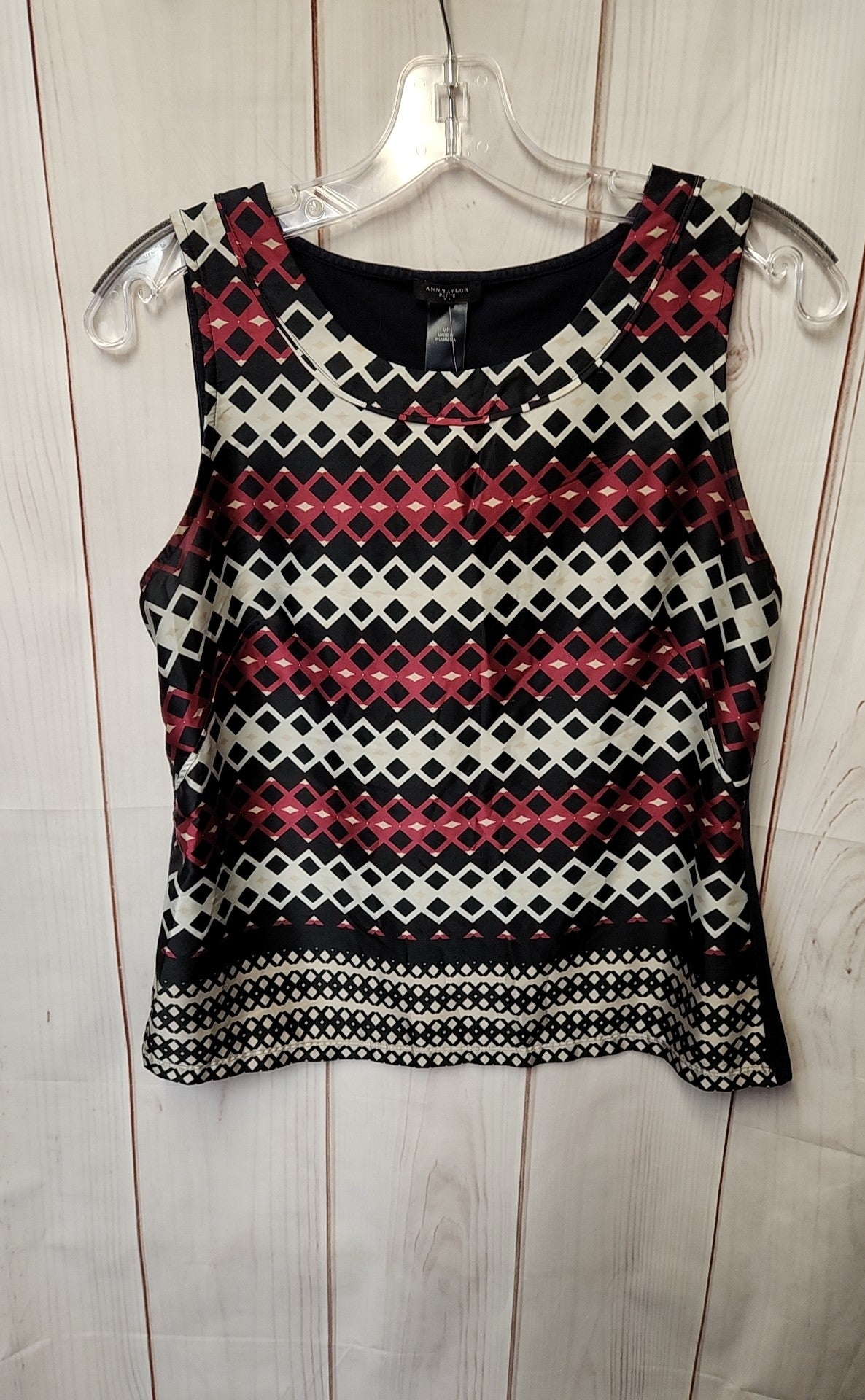 Ann Taylor Women's Size M Petite Black Sleeveless Top