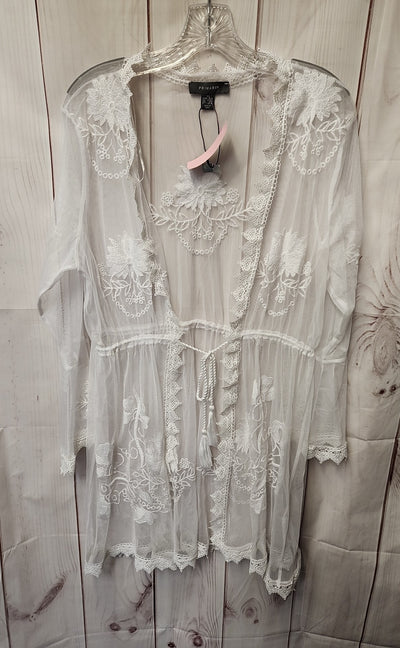 Primark Women's Size L White Cover-Up