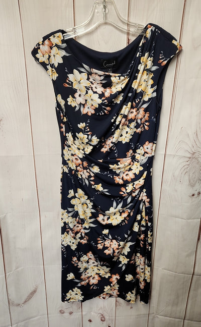 Connected Women's Size 4 Navy Floral Dress