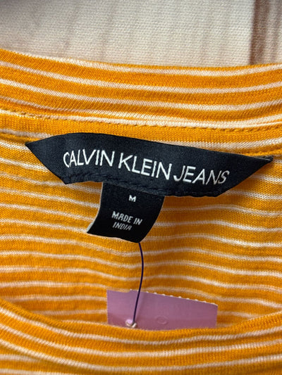 Calvin Klein Women's Size M Orange Short Sleeve Top