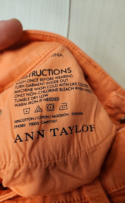 Ann Taylor Women's Size 4 Petite Orange Jeans Modern Fit