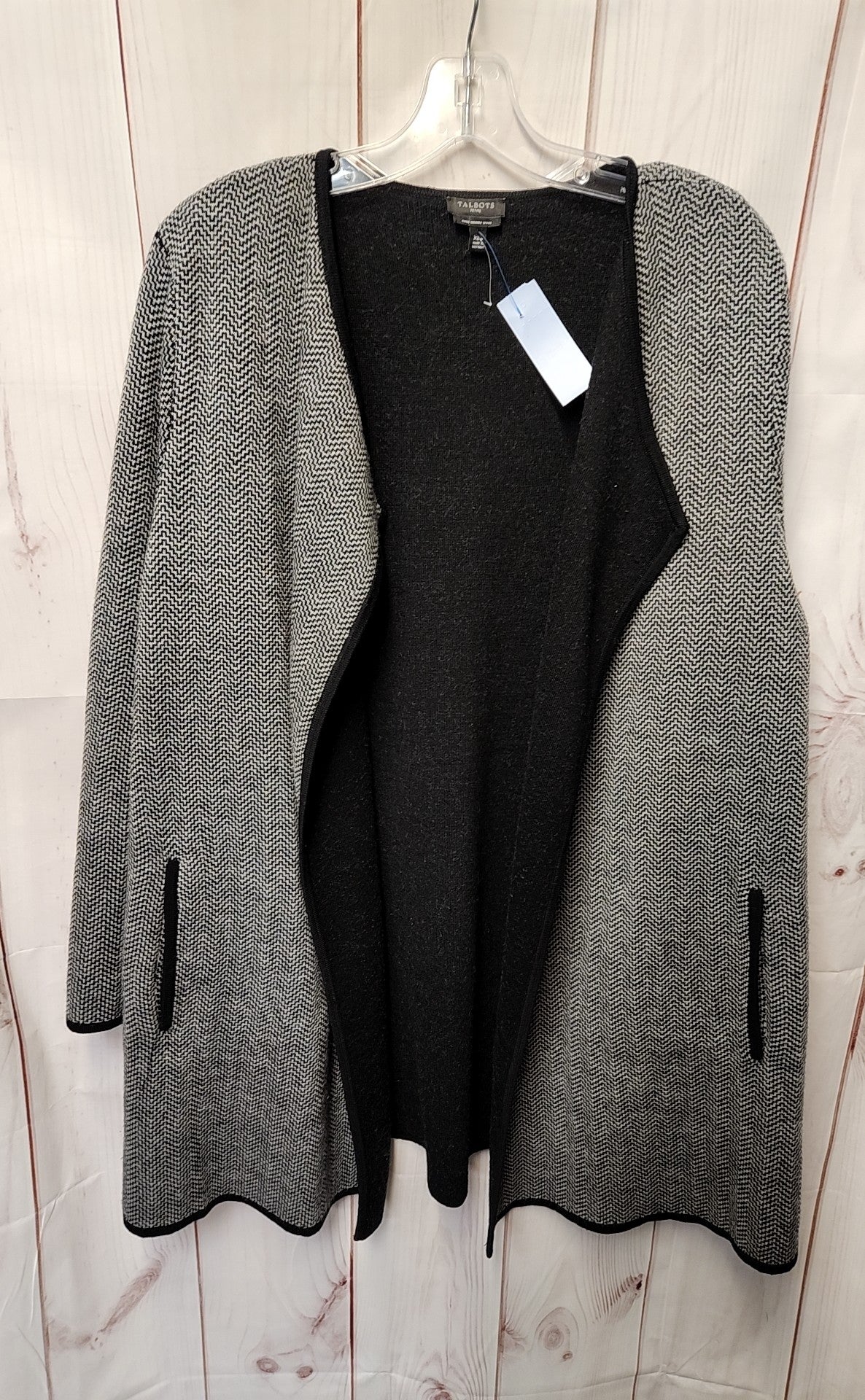 Talbots Women's Size XL Petite Gray Cardigan
