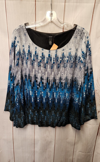 Alfani Women's Size 12 Blue 3/4 Sleeve Top