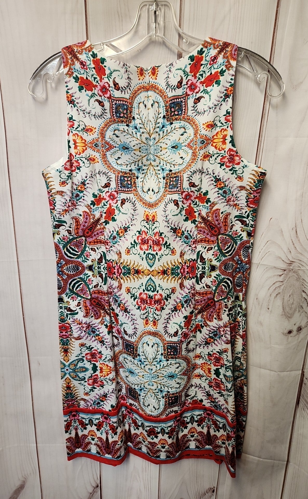 London Times Women's Size 4 White Floral Dress