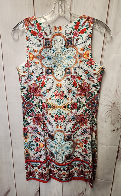 London Times Women's Size 4 White Floral Dress