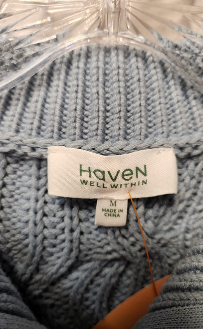 Haven Well Within Women's Size M Blue Sweater