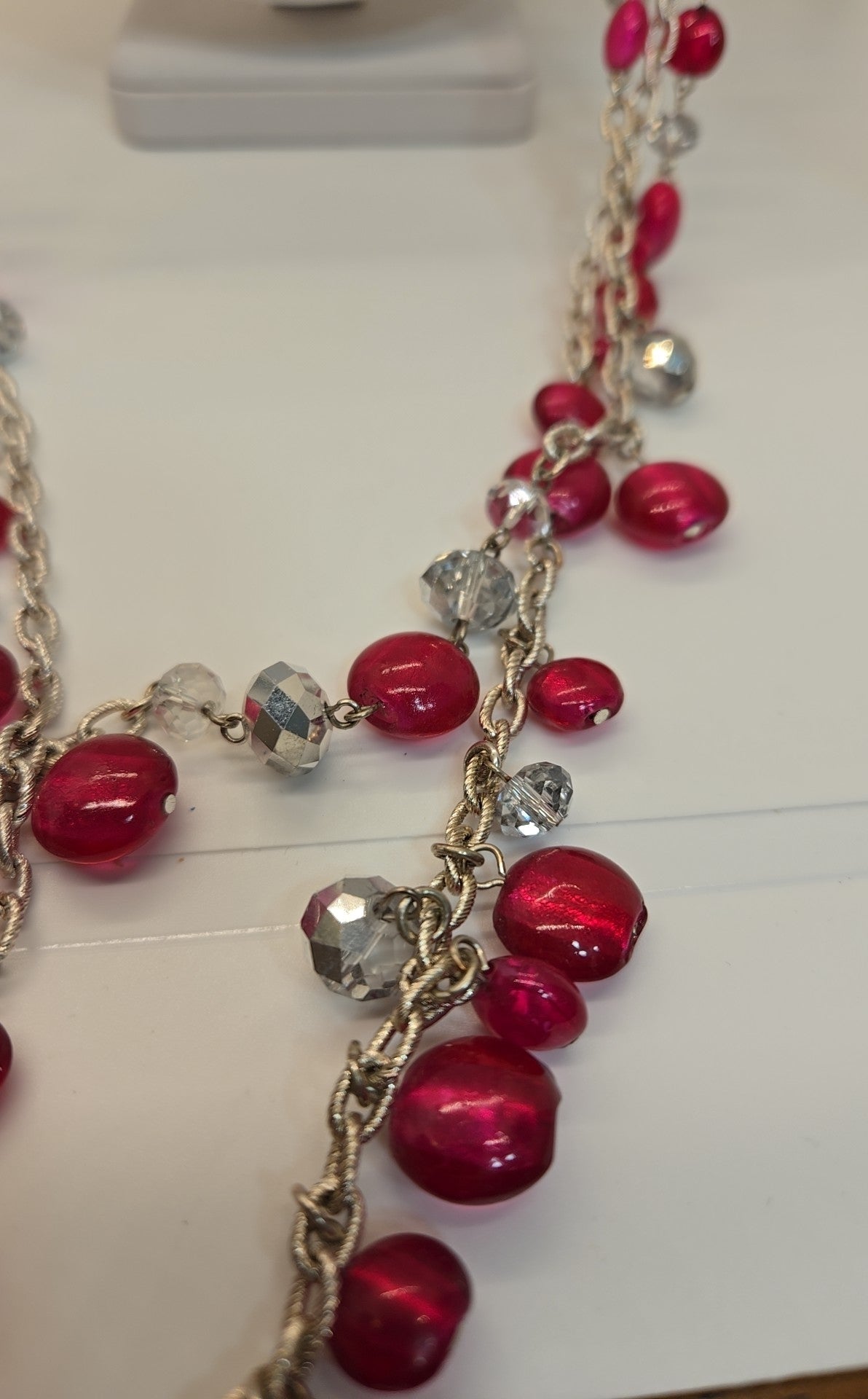 White House Black Market Pink Beaded Necklace