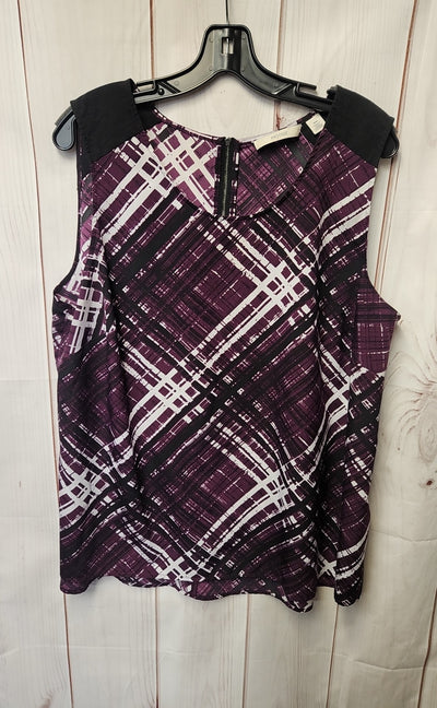 Sejour Women's Size 16 Purple Sleeveless Top