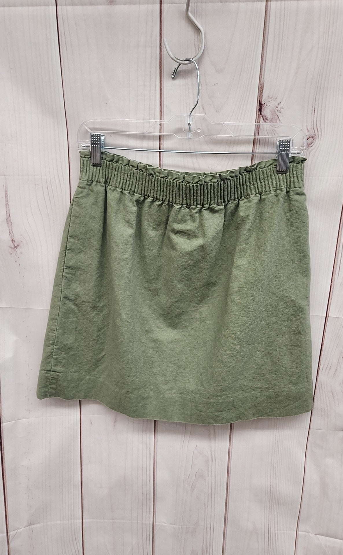 J Crew Women's Size 8 Olive Linen Blend Skirt